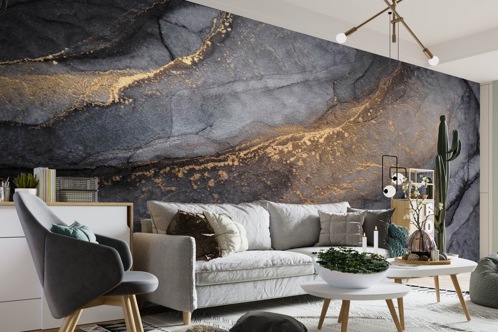 Fotobehang exclusief abstract marmer