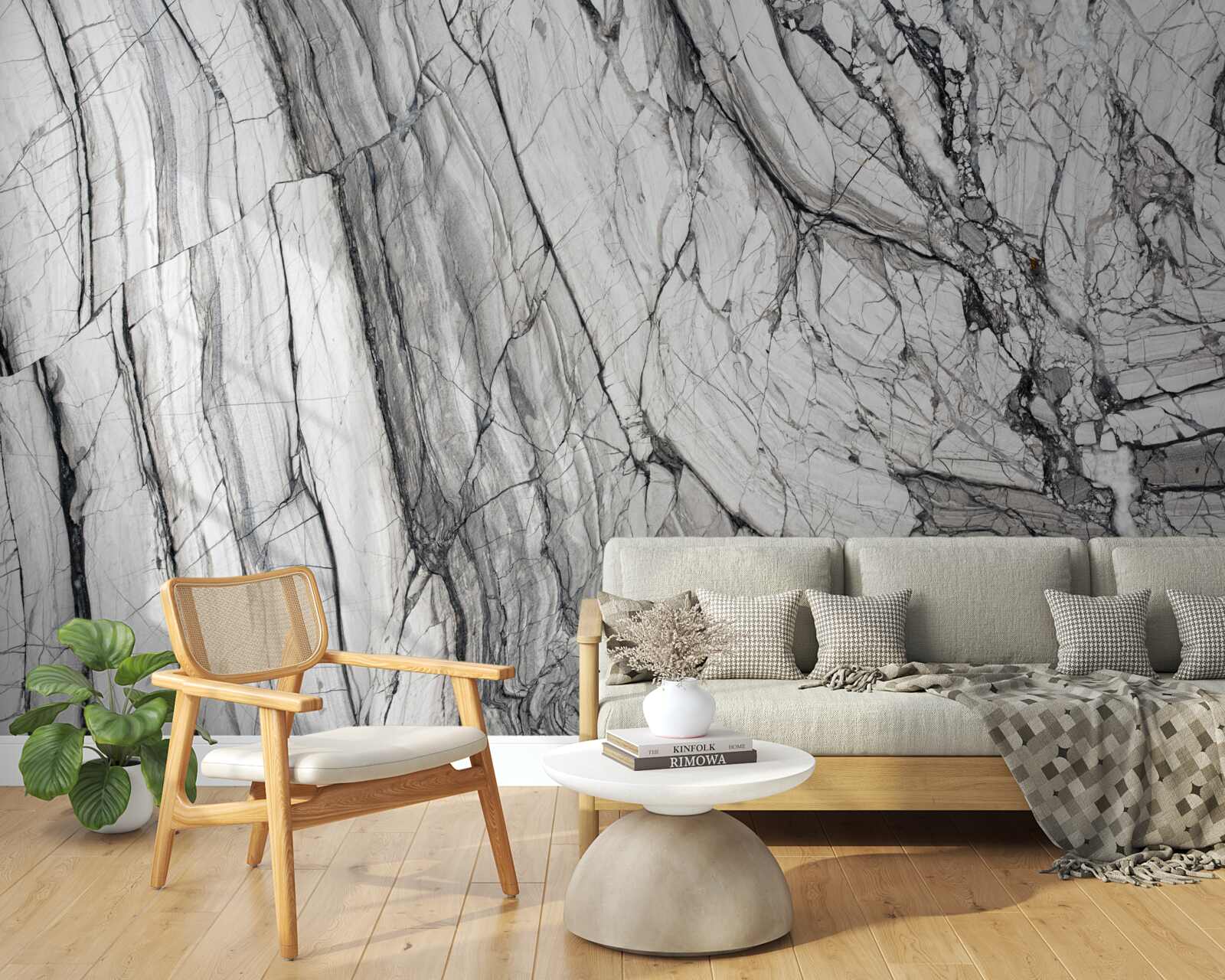 Fotobehang samengesteld marmerfineer