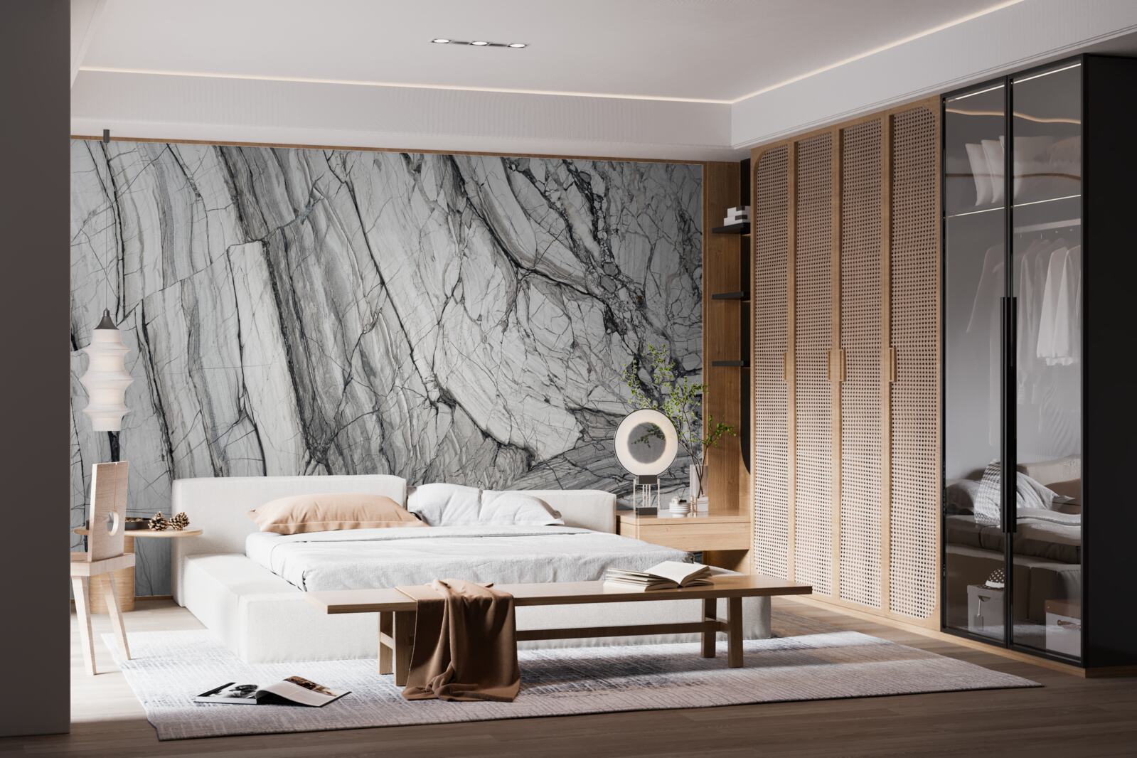 Fotobehang samengesteld marmerfineer