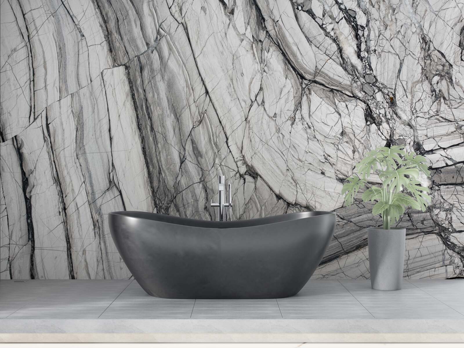 Fotobehang samengesteld marmerfineer