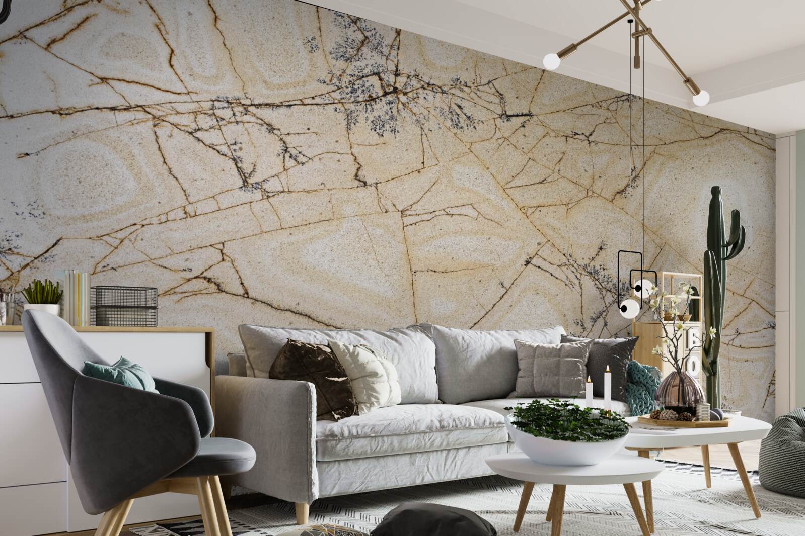 Fotobehang de schoonheid van licht kwartsiet