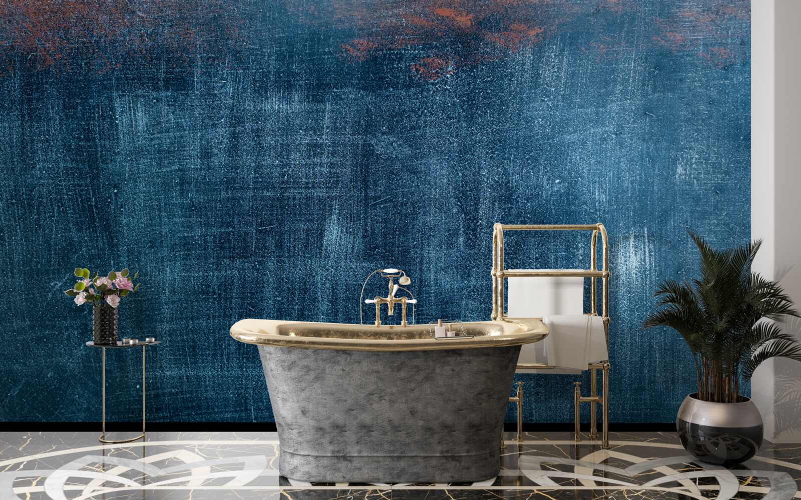 Fotobehang water met abstracte koude