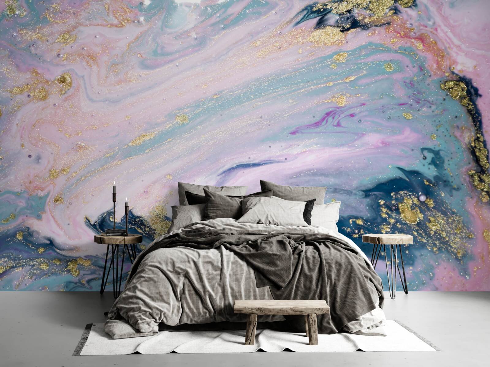 Fotobehang verschillende kleuren prachtig marmer