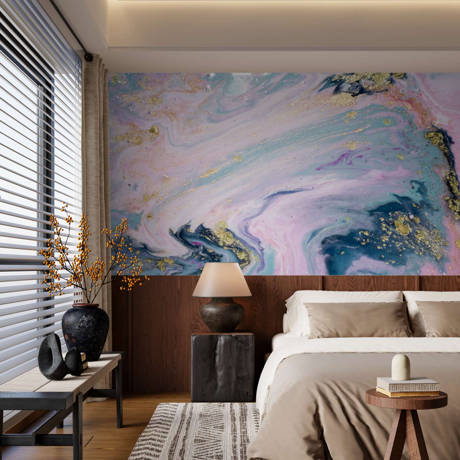 Fotobehang verschillende kleuren prachtig marmer