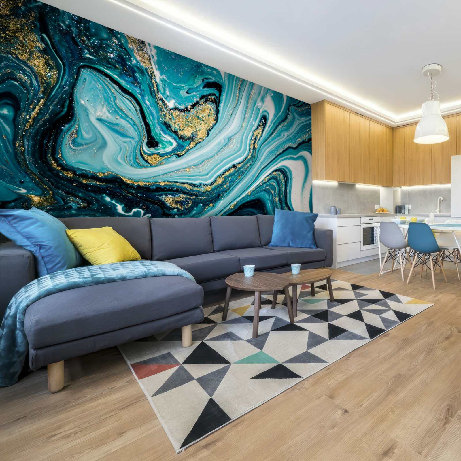 Fotobehang de weelderige uitgestrektheid van de diepzee