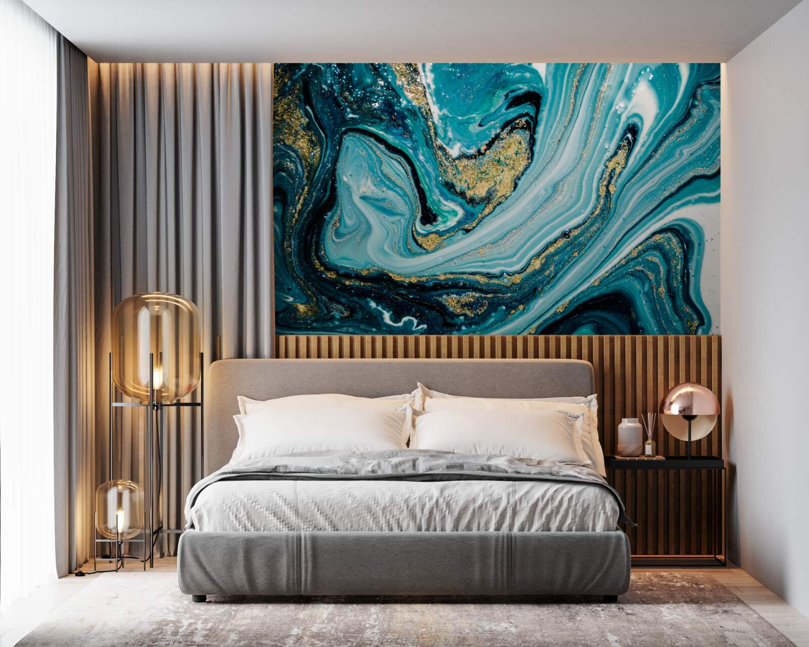 Fotobehang de weelderige uitgestrektheid van de diepzee