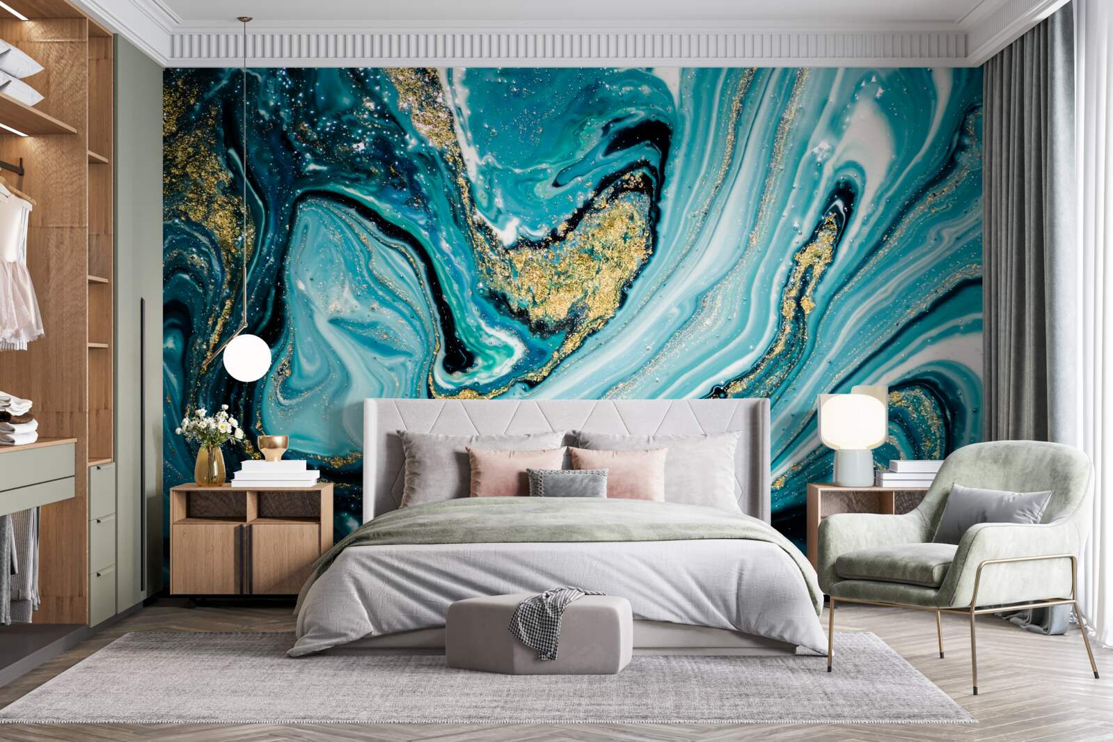 Fotobehang de weelderige uitgestrektheid van de diepzee