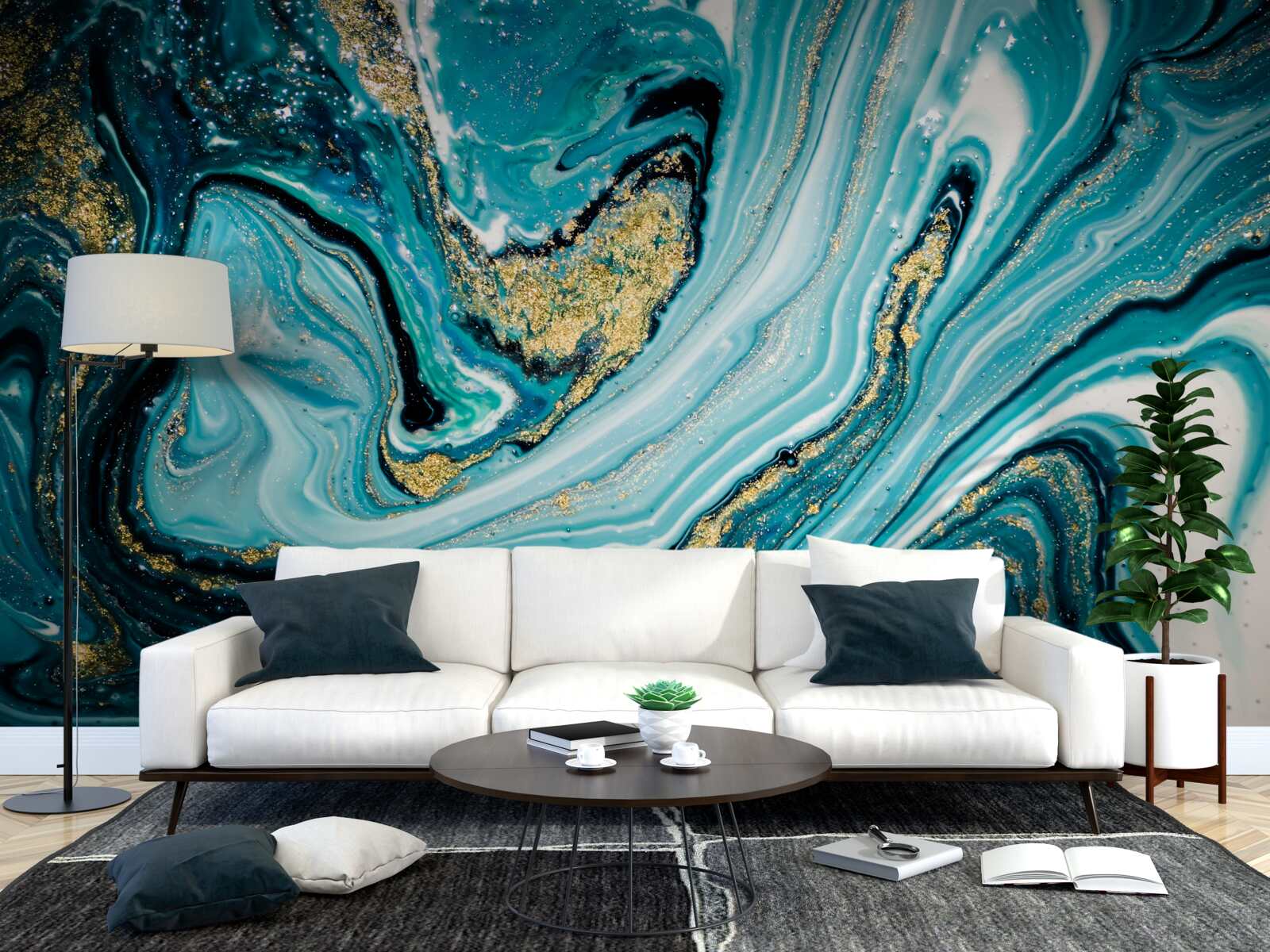 Fotobehang de weelderige uitgestrektheid van de diepzee