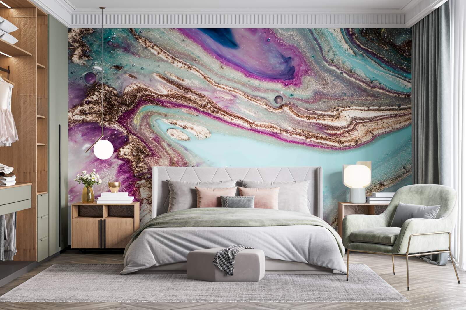 Fotobehang heldere, essentiële vloeistoffen