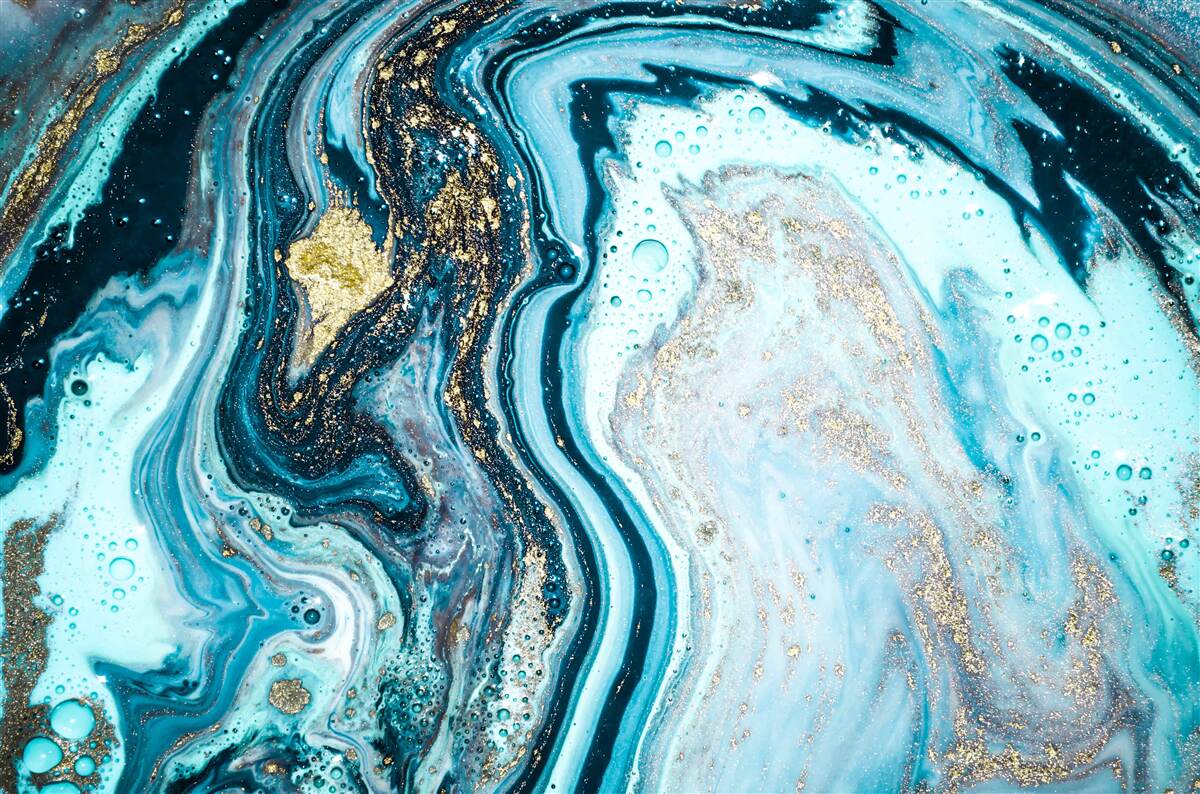 Fotobehang imitatie turkoois steen