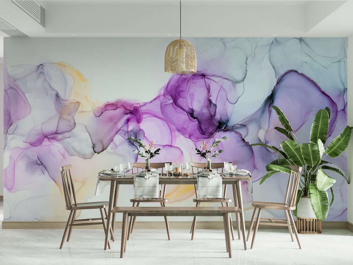 Fotobehang aquarelverfvlekken