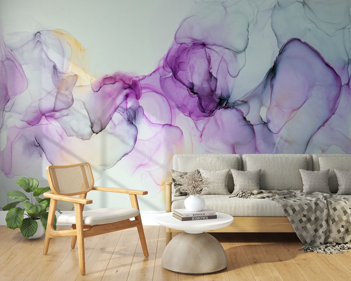 Fotobehang aquarelverfvlekken