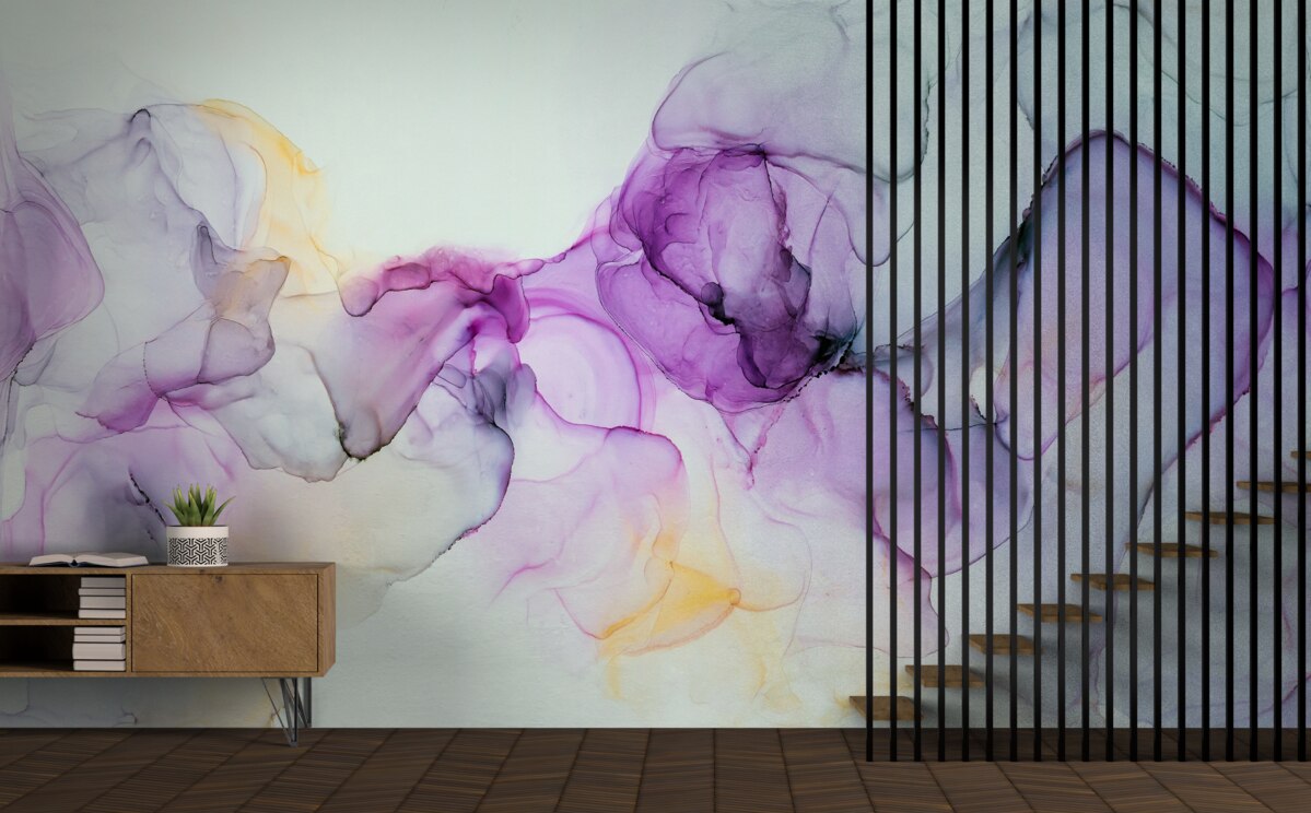 Fotobehang aquarelverfvlekken