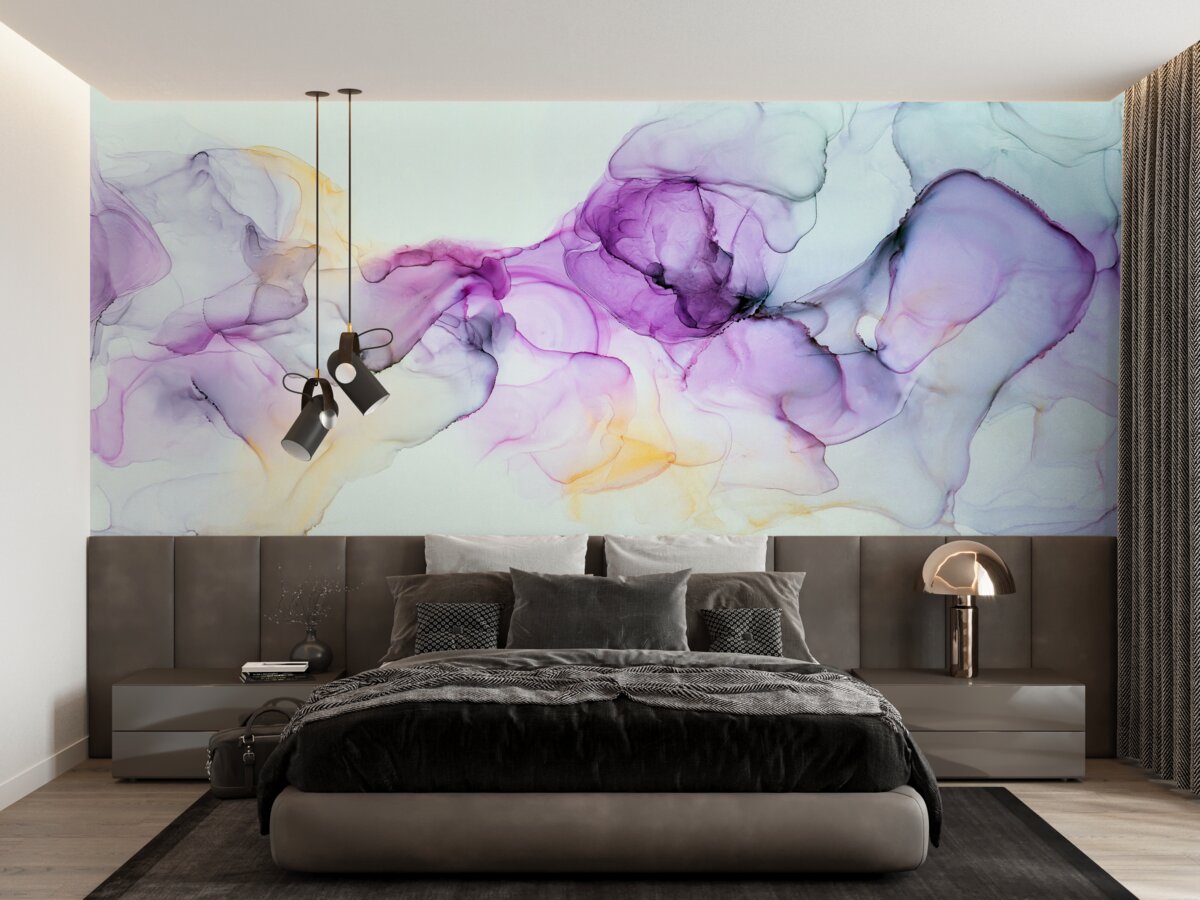 Fotobehang aquarelverfvlekken