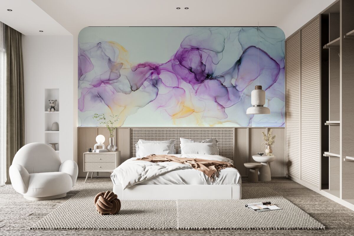 Fotobehang aquarelverfvlekken