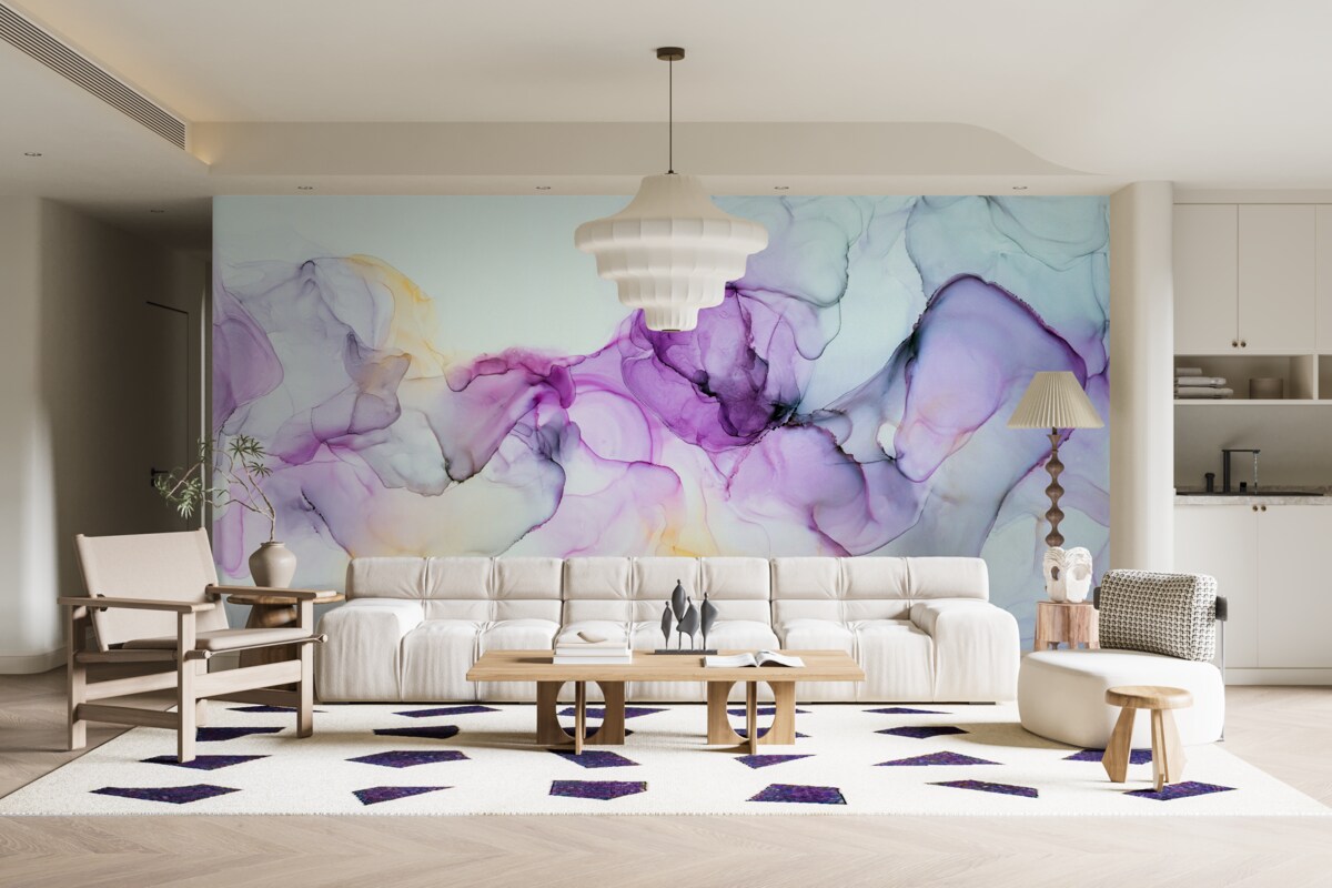 Fotobehang aquarelverfvlekken