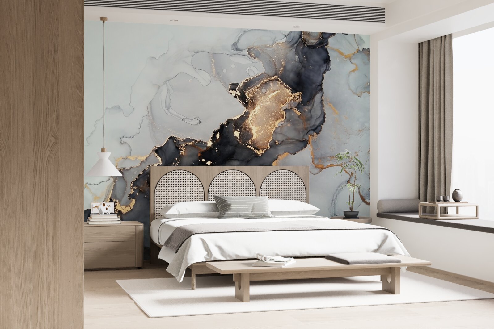 Fotobehang elegante grijze en zwarte achtergrond met een luxe uitstraling