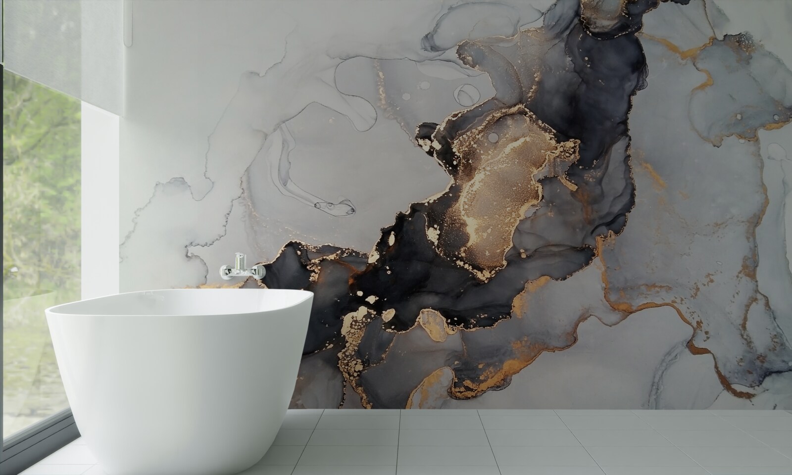 Fotobehang elegante grijze en zwarte achtergrond met een luxe uitstraling