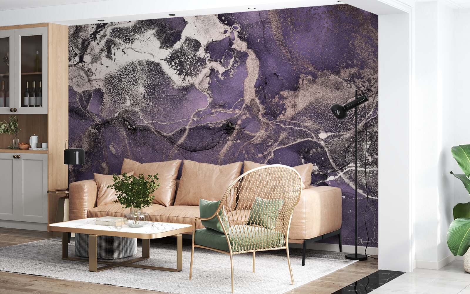 Fotobehang prachtige achtergrond in paarse tinten