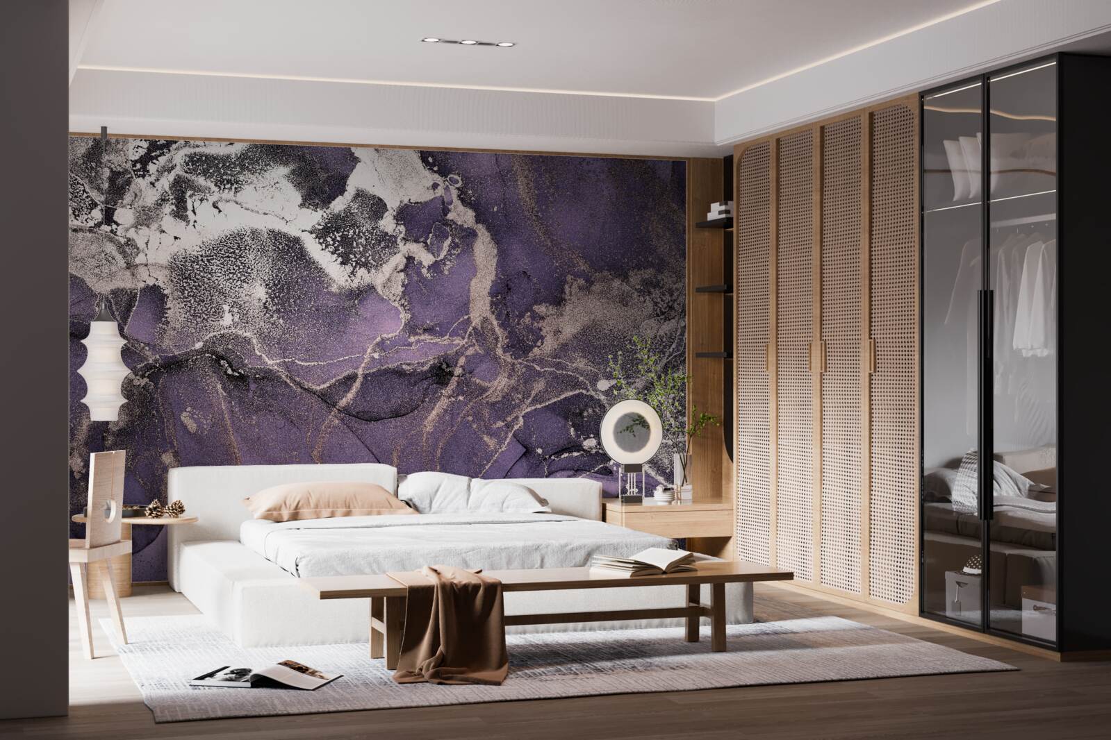 Fotobehang prachtige achtergrond in paarse tinten