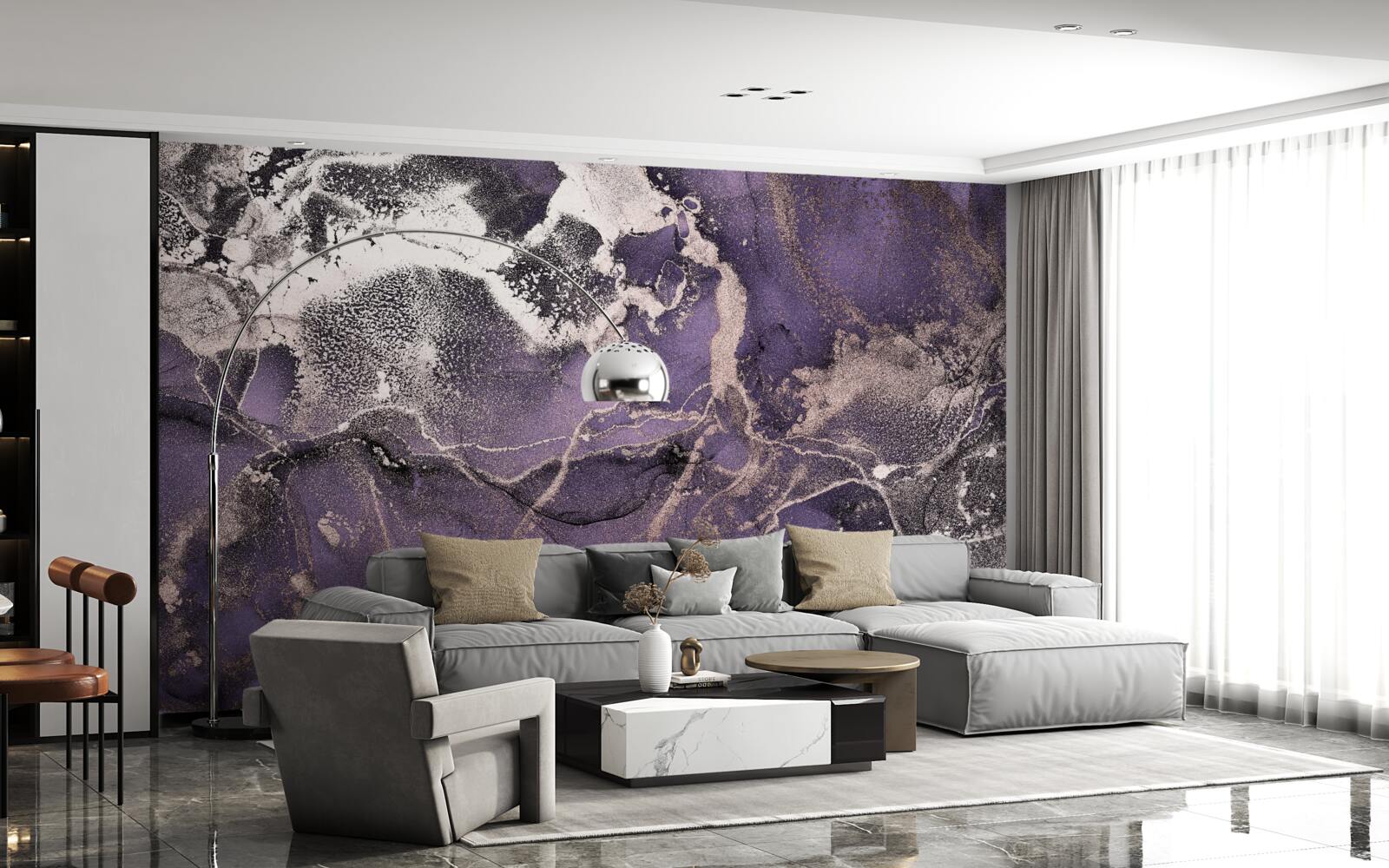 Fotobehang prachtige achtergrond in paarse tinten