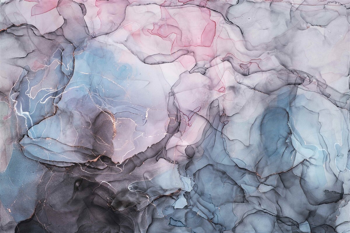 Fotobehang abstract marmer in roze en blauwe tinten