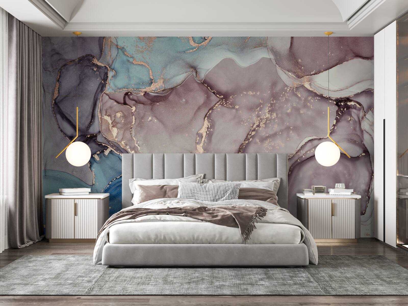 Fotobehang marmeren achtergrond aquarel