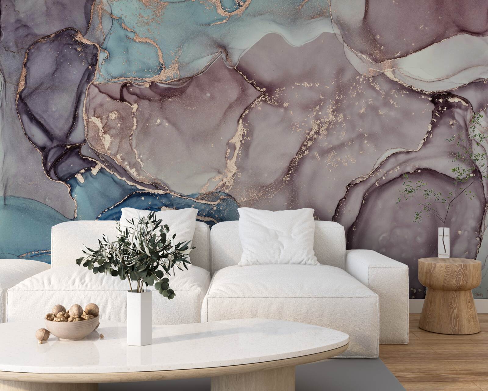 Fotobehang marmeren achtergrond aquarel