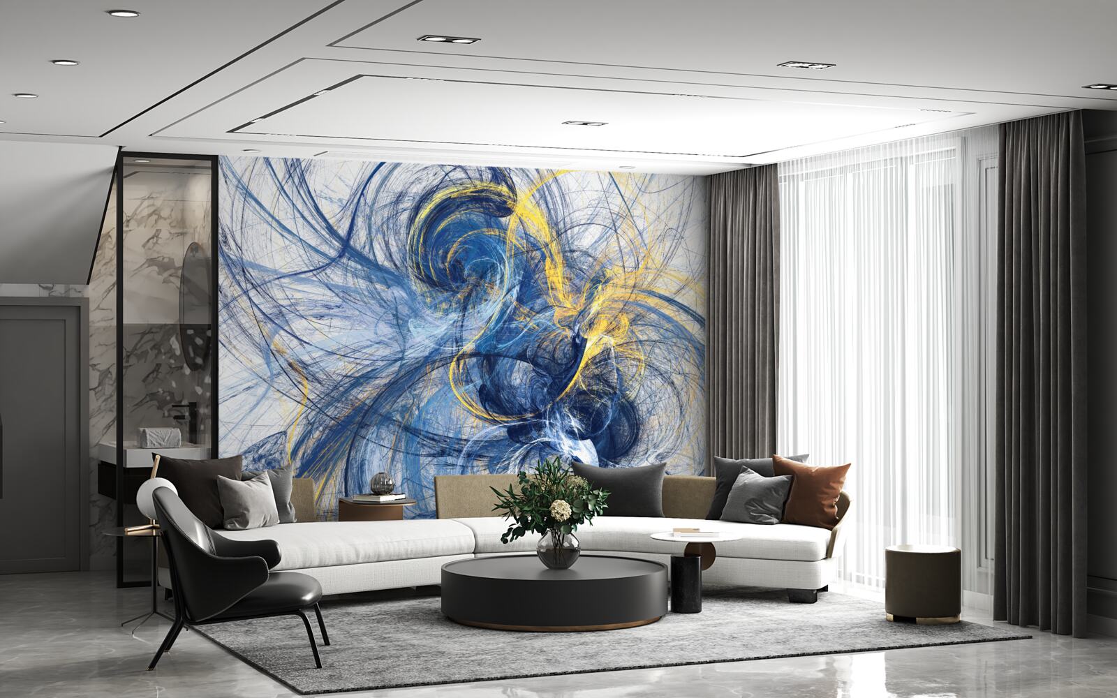 Fotobehang de metafoor van het geluid van regen