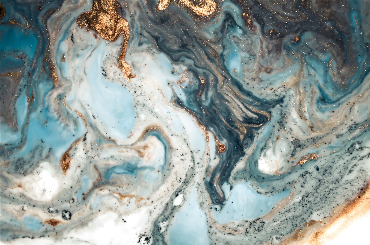 Fotobehang gouden abstractie met prachtige elementen