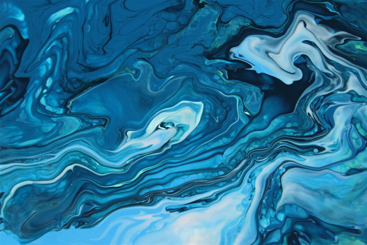 Fotobehang abstract blauw marmer