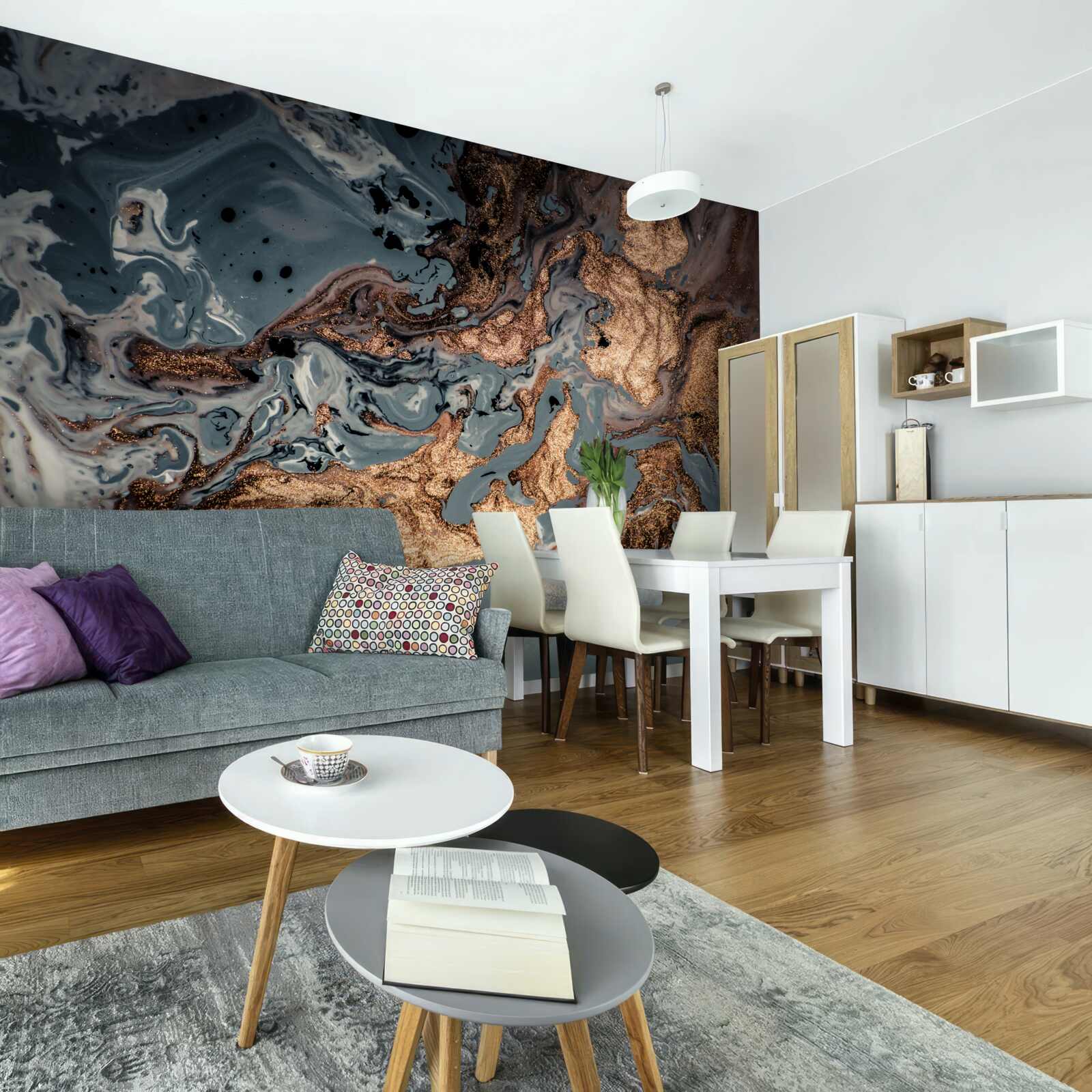 Fotobehang gecondenseerd gouden elixer