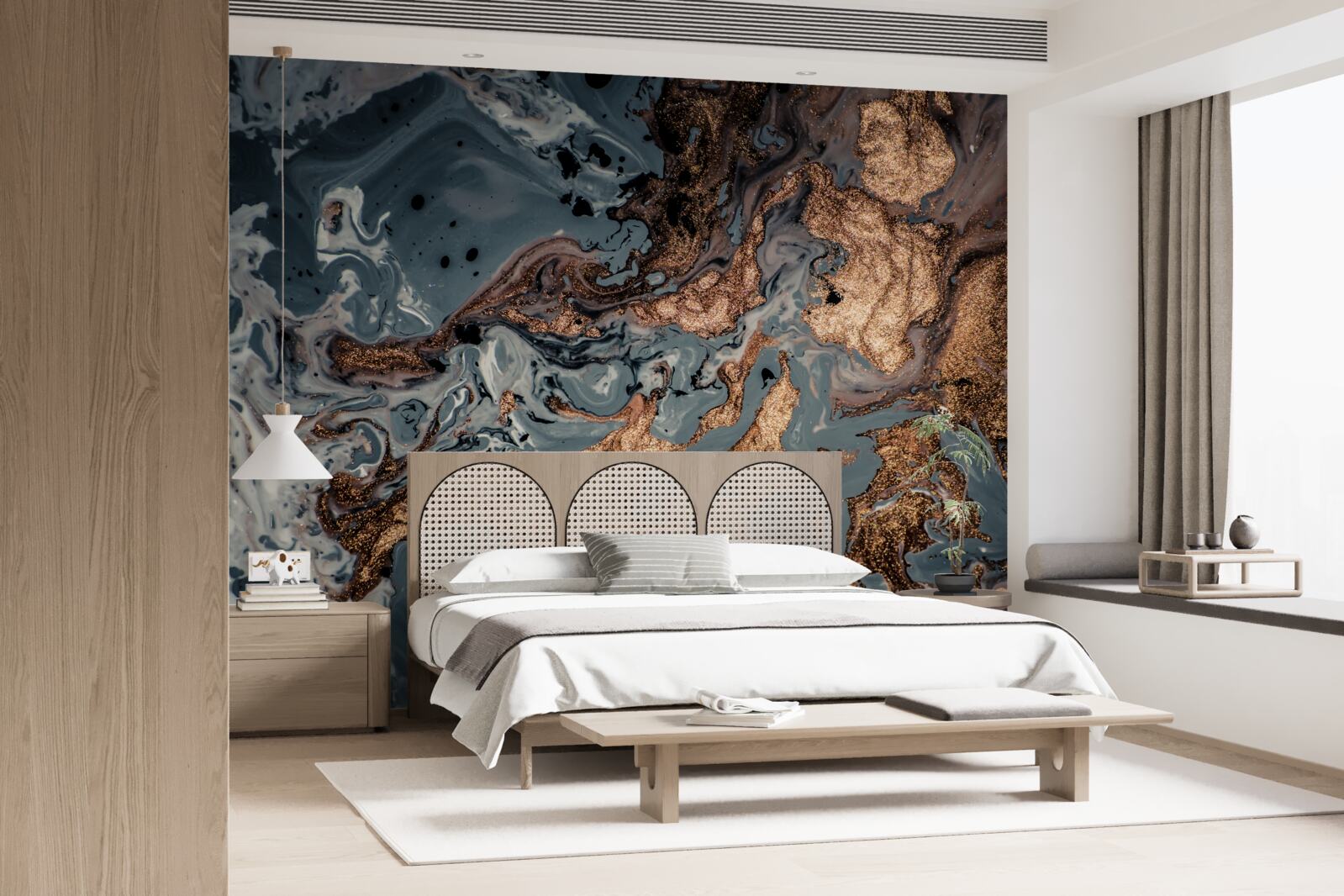 Fotobehang gecondenseerd gouden elixer