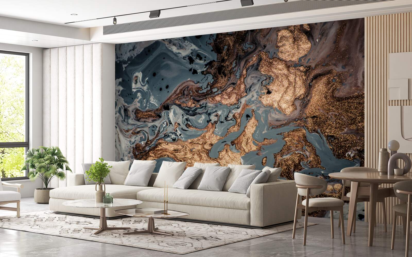 Fotobehang gecondenseerd gouden elixer