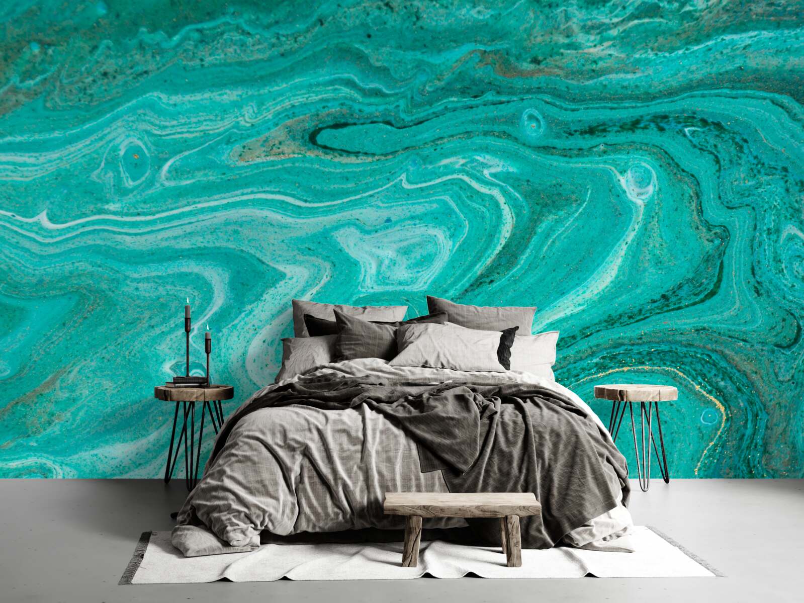 Fotobehang marmer in lichtgroene tinten