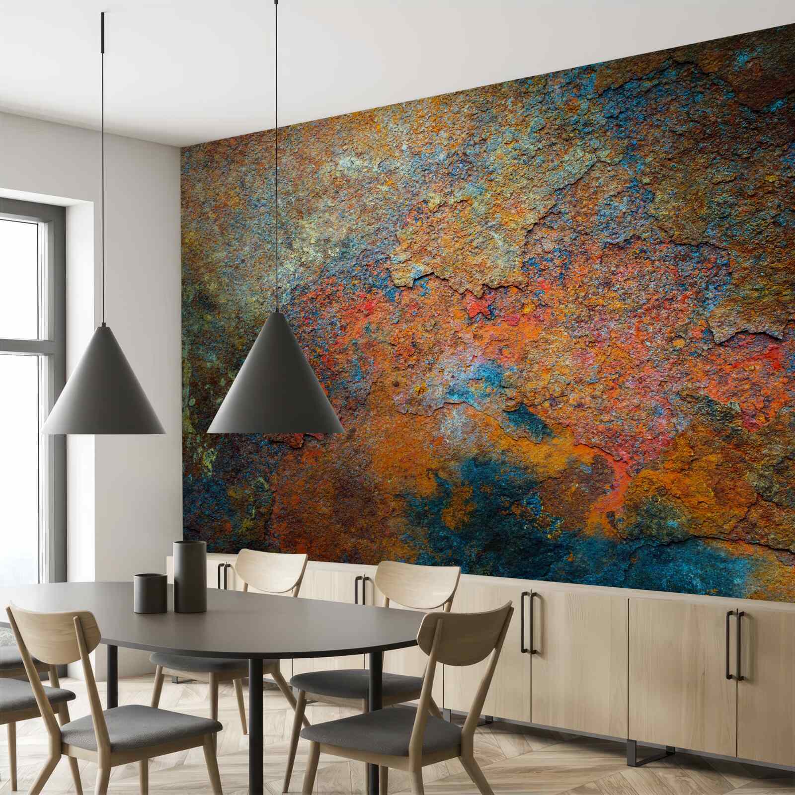 Fotobehang roestkleur en structuur