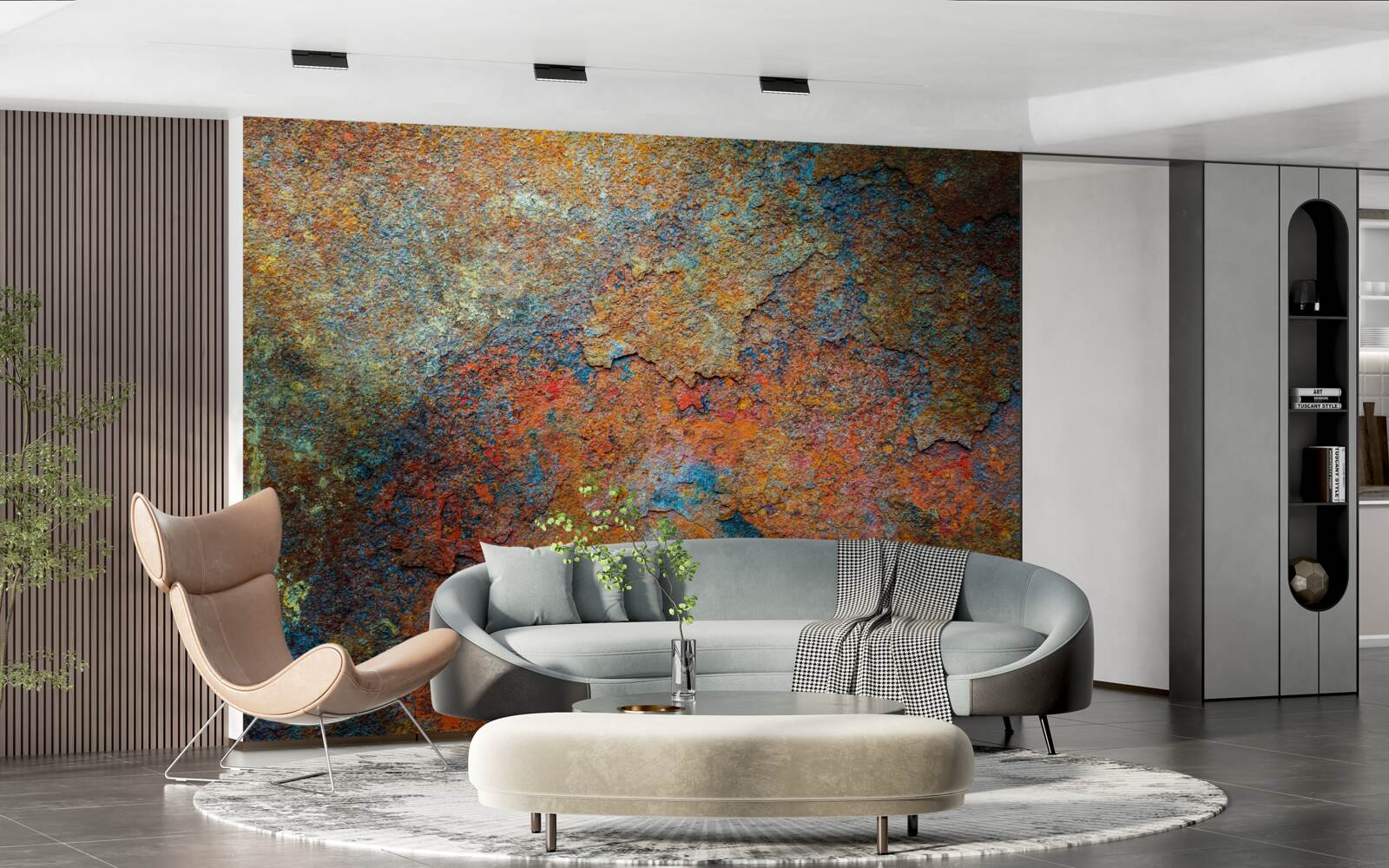 Fotobehang roestkleur en structuur