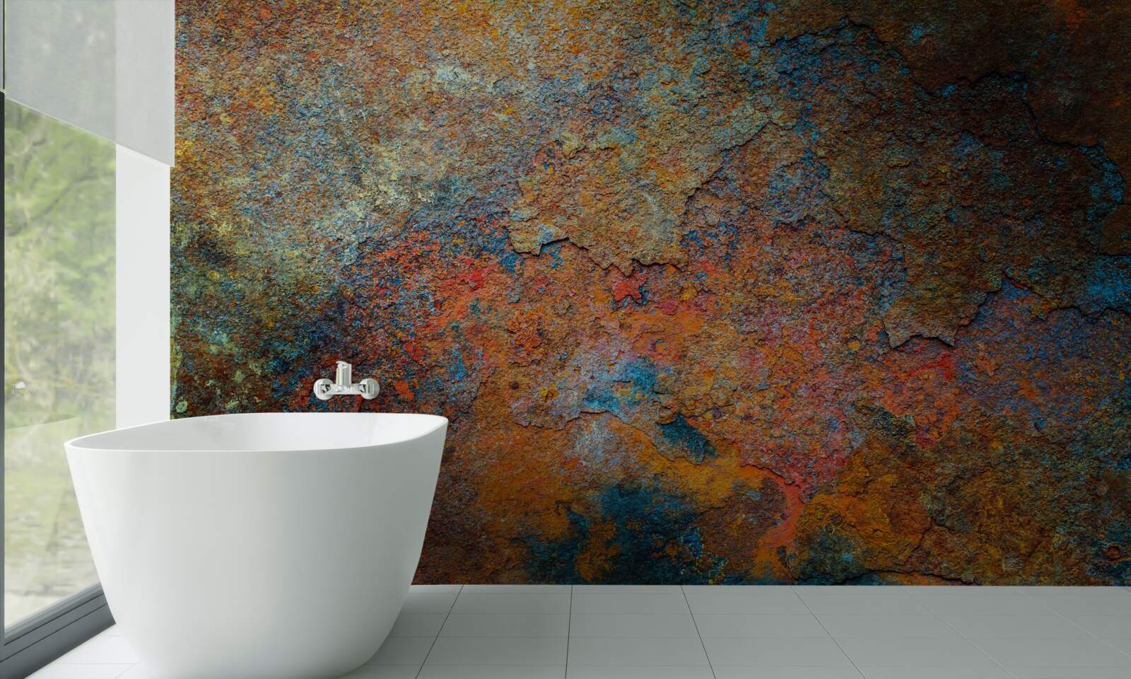 Fotobehang roestkleur en structuur