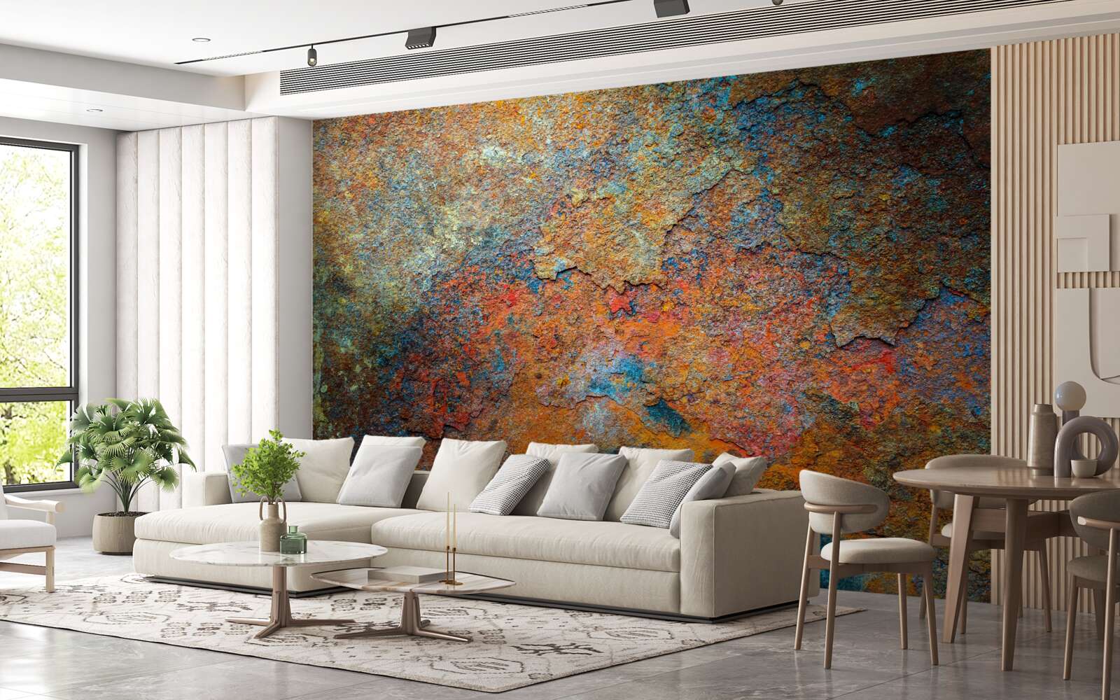 Fotobehang roestkleur en structuur