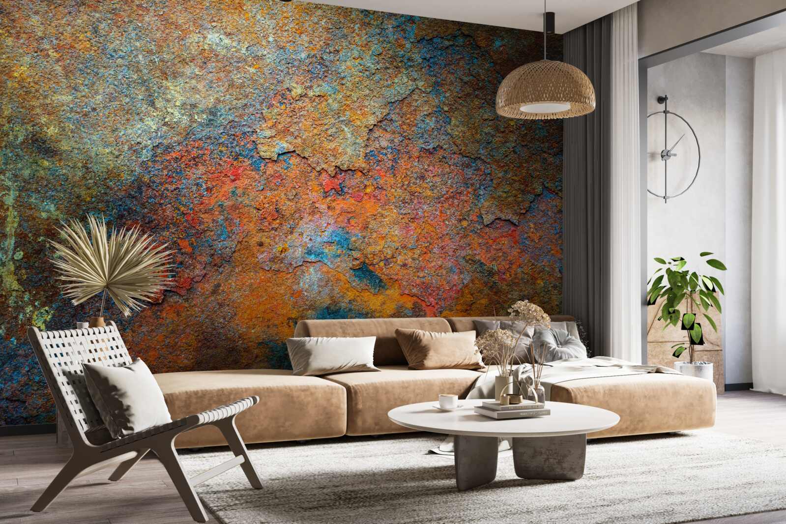 Fotobehang roestkleur en structuur