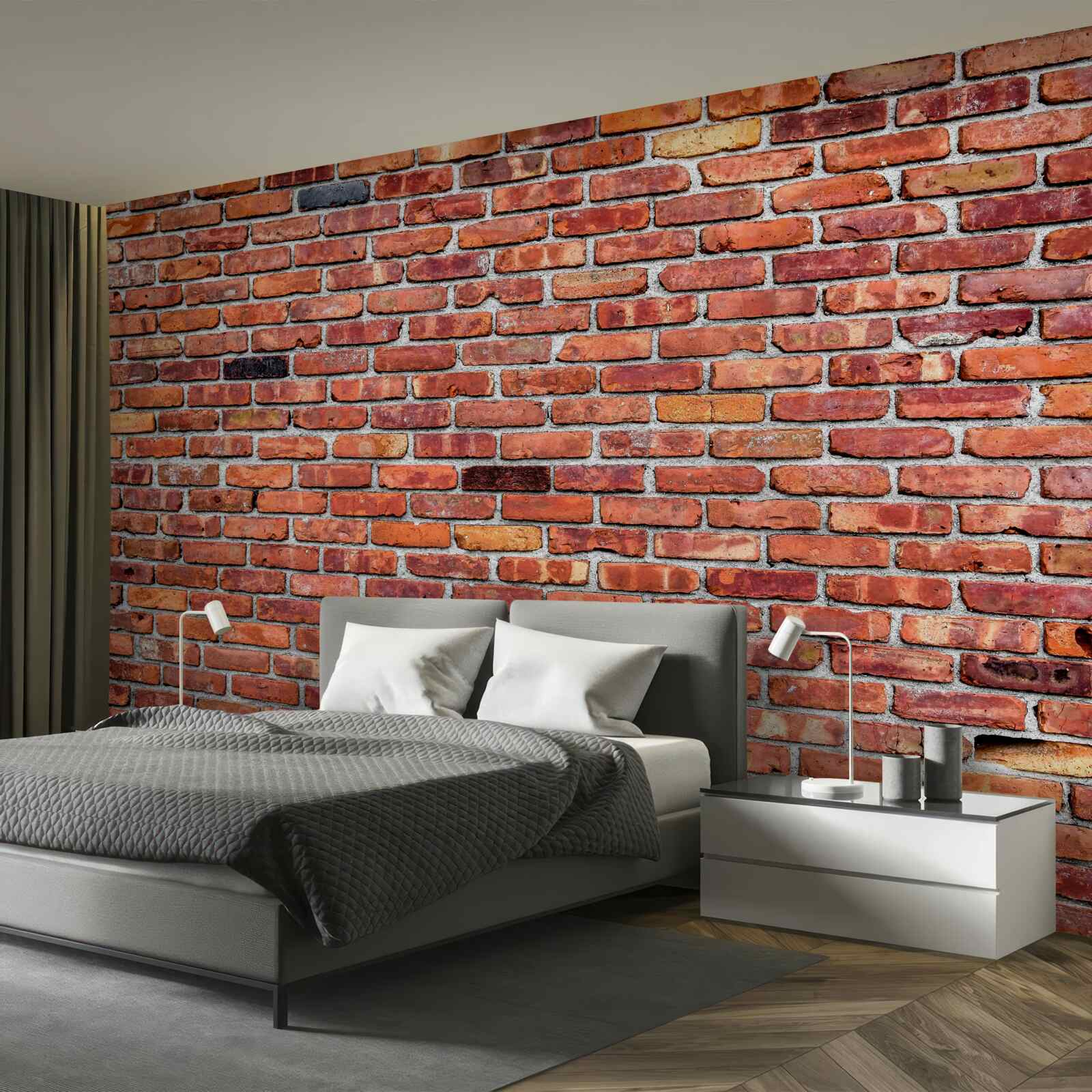 Fotobehang Antieke bakstenen muur