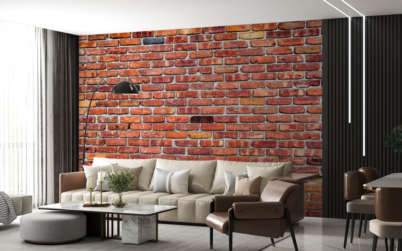 Fotobehang Antieke bakstenen muur