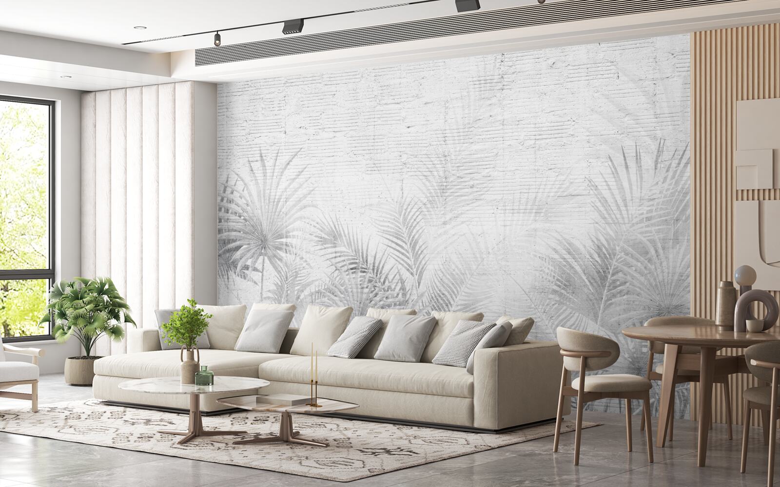 Fotobehang ochtendnevel in een tropisch woud