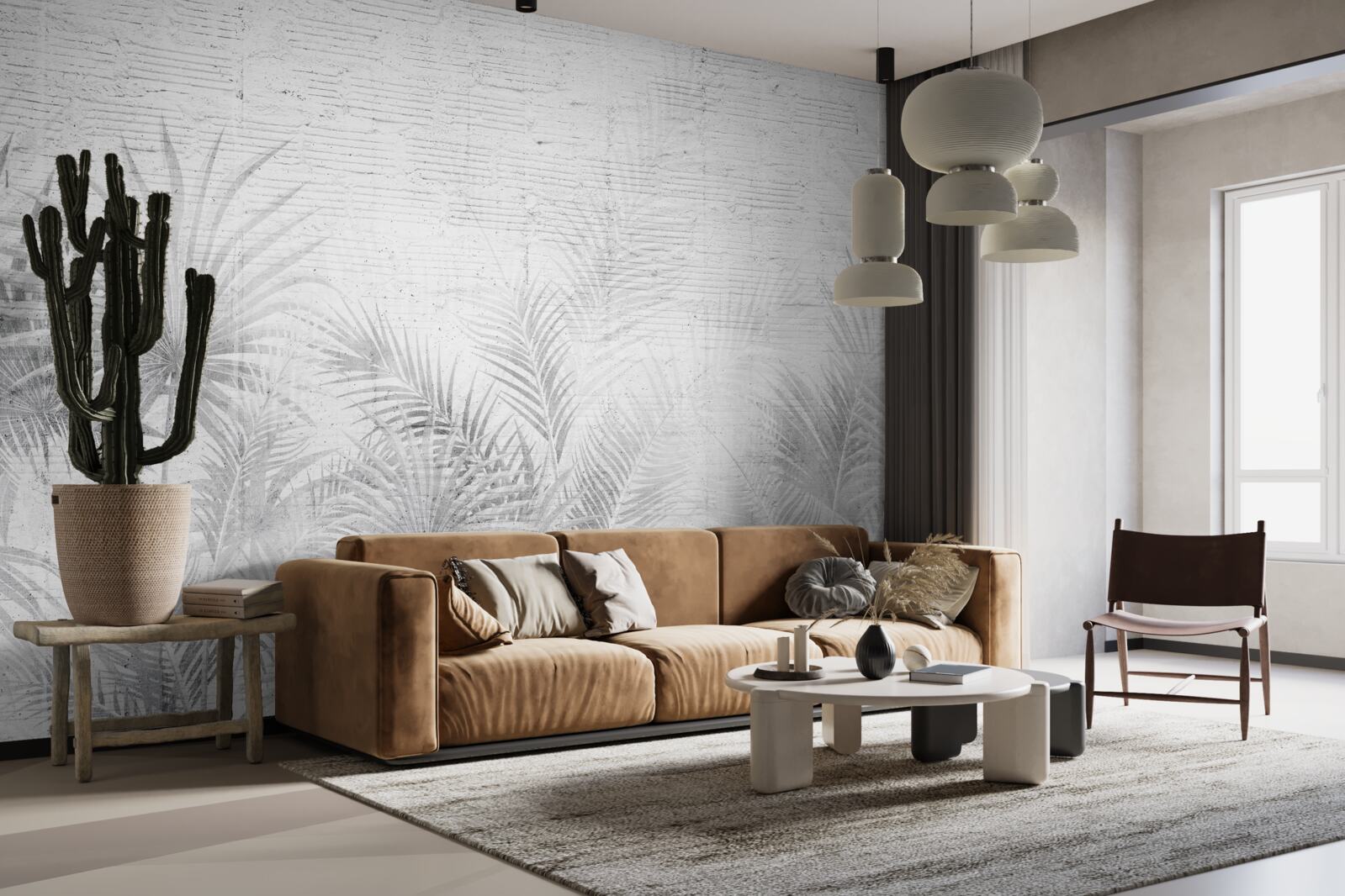 Fotobehang ochtendnevel in een tropisch woud