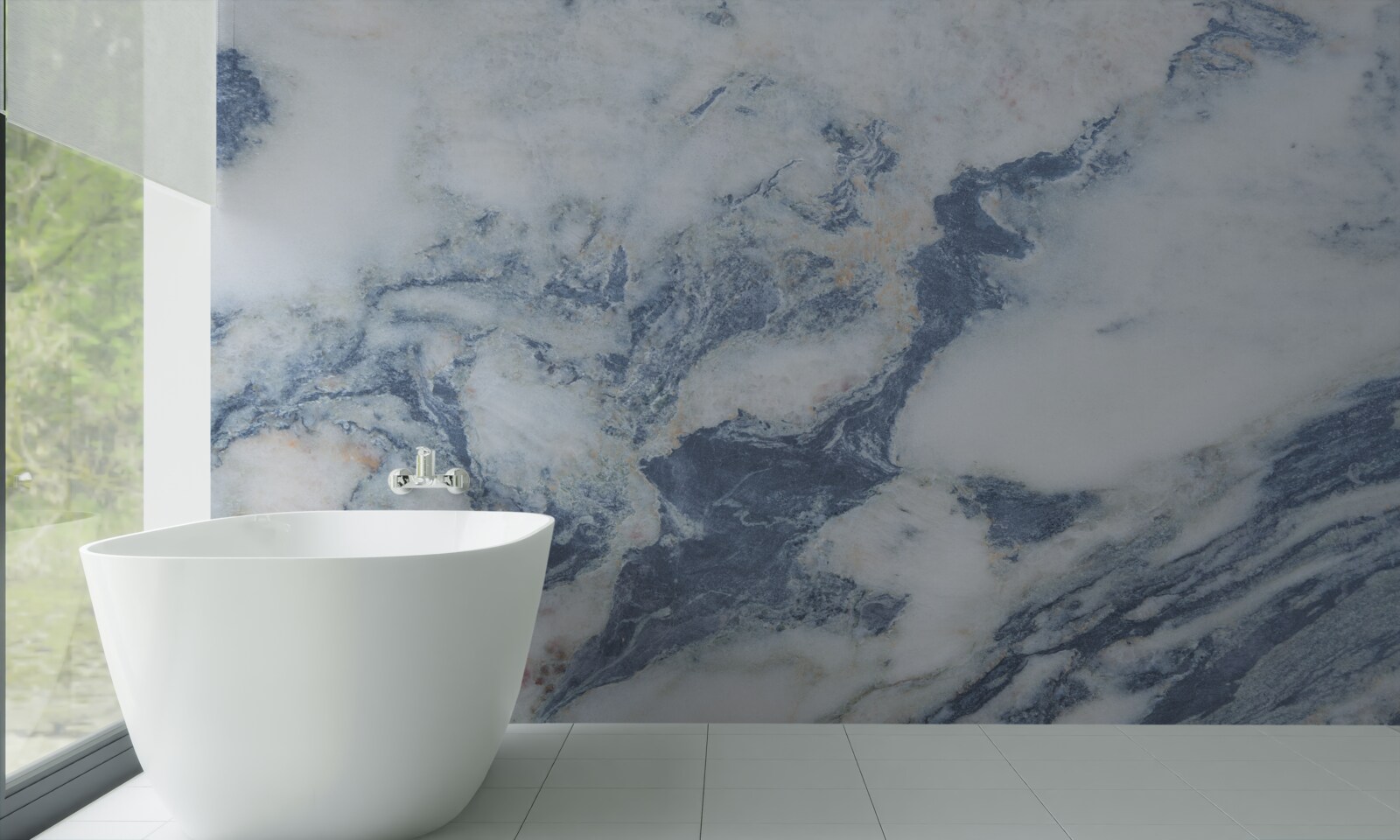 Fotobehang blauwe marmeren achtergrond