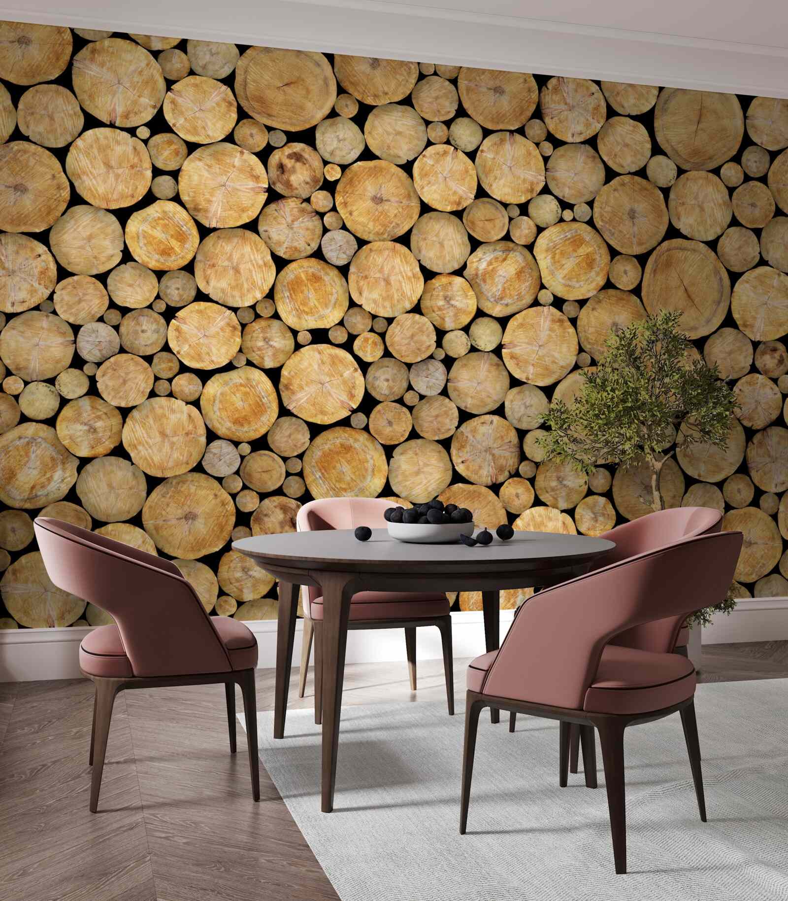 Fotobehang een aanzienlijk aantal bomen werd gekapt