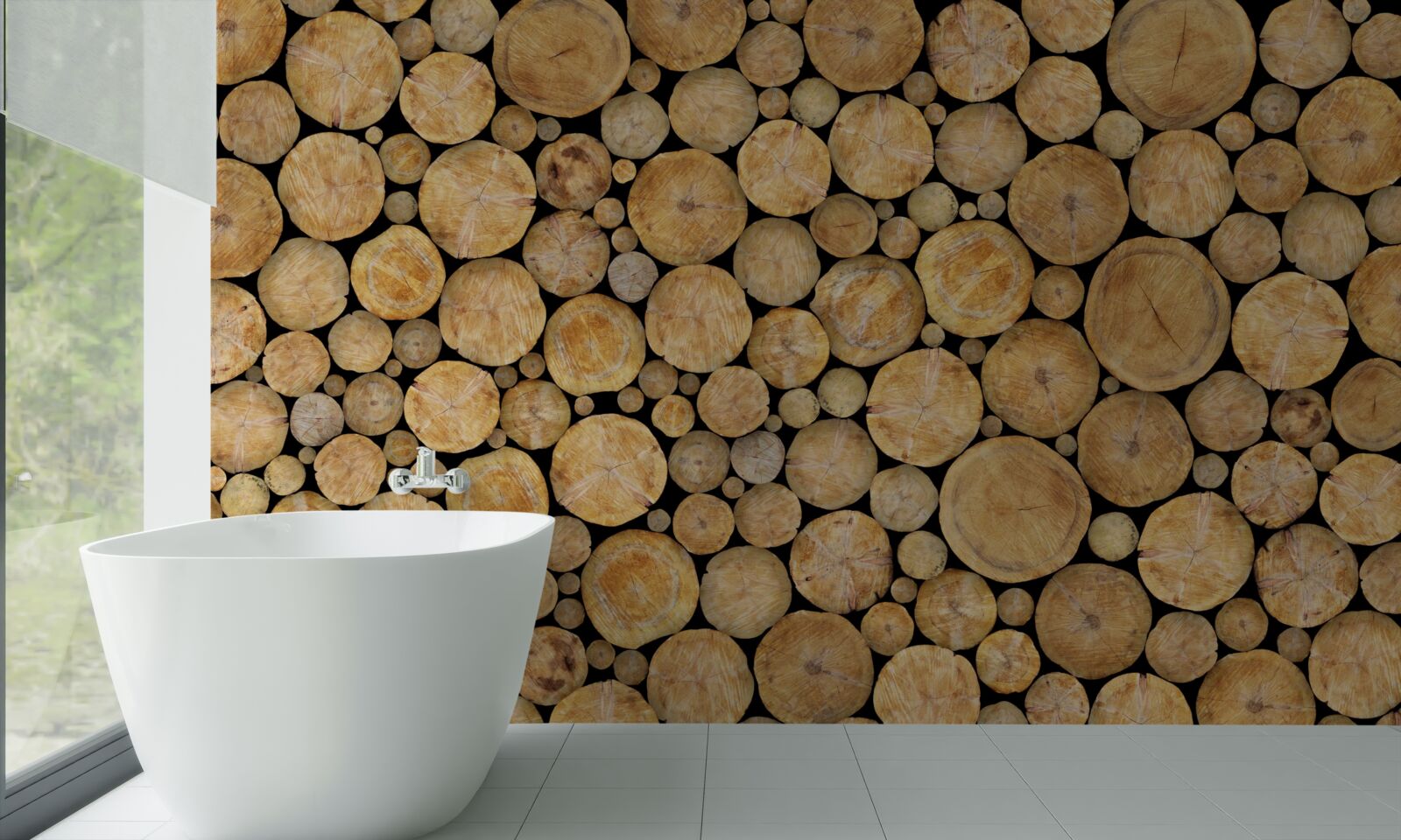 Fotobehang een aanzienlijk aantal bomen werd gekapt