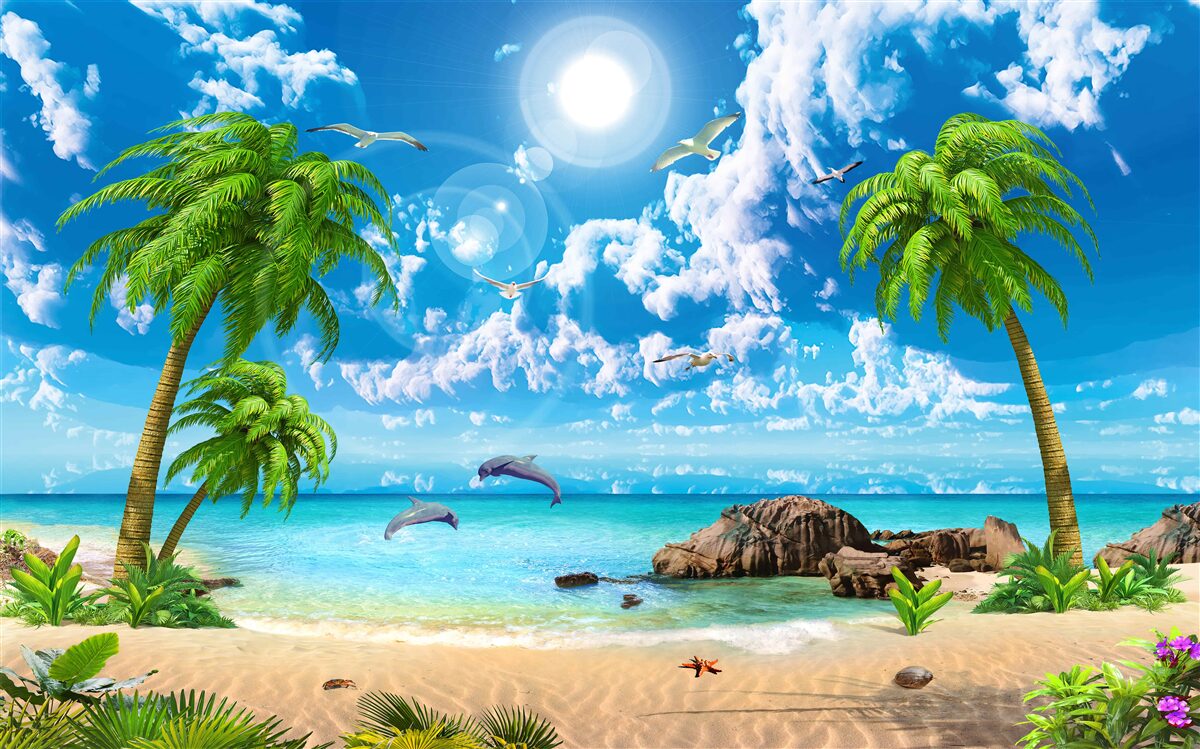 Fotobehang natuur van de tropische kust