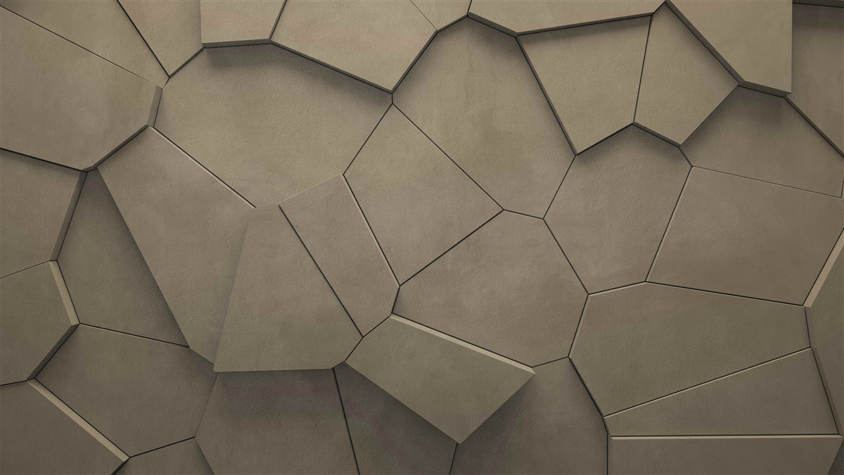 Fotobehang Een muur samengesteld uit stenen van verschillende vormen