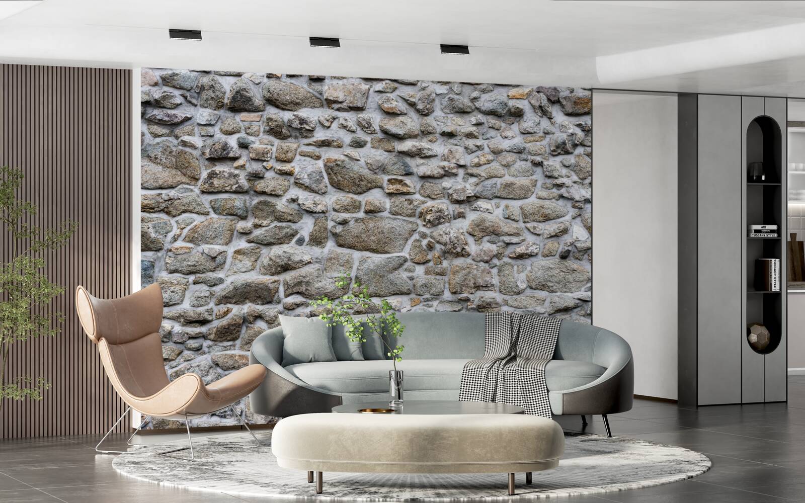 Fotobehang stenen van verschillende grootte en vorm